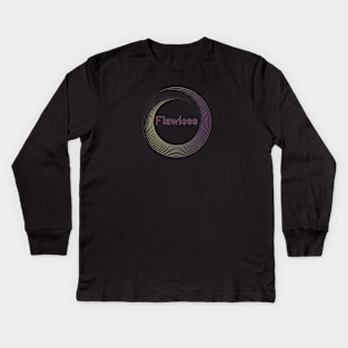 Flawless: a funky k pop inspired elegant design Kids Long Sleeve T-Shirt